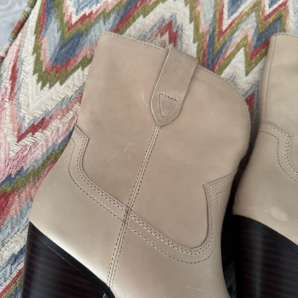 Tony Bianco psuedo beige wax ankle heeled booties - Picture 7 of 13